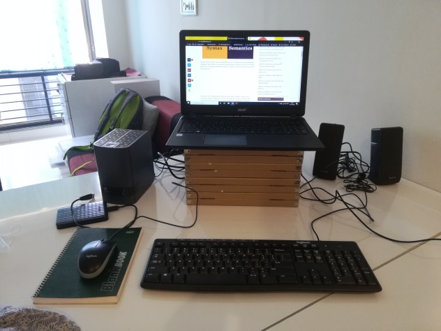 Laptop setup for better posture